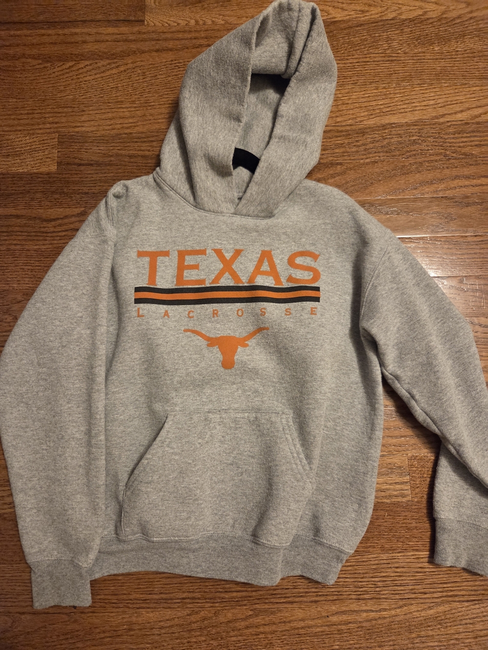 Boy's Texas Lacrosse Gray Hoodie - Medium